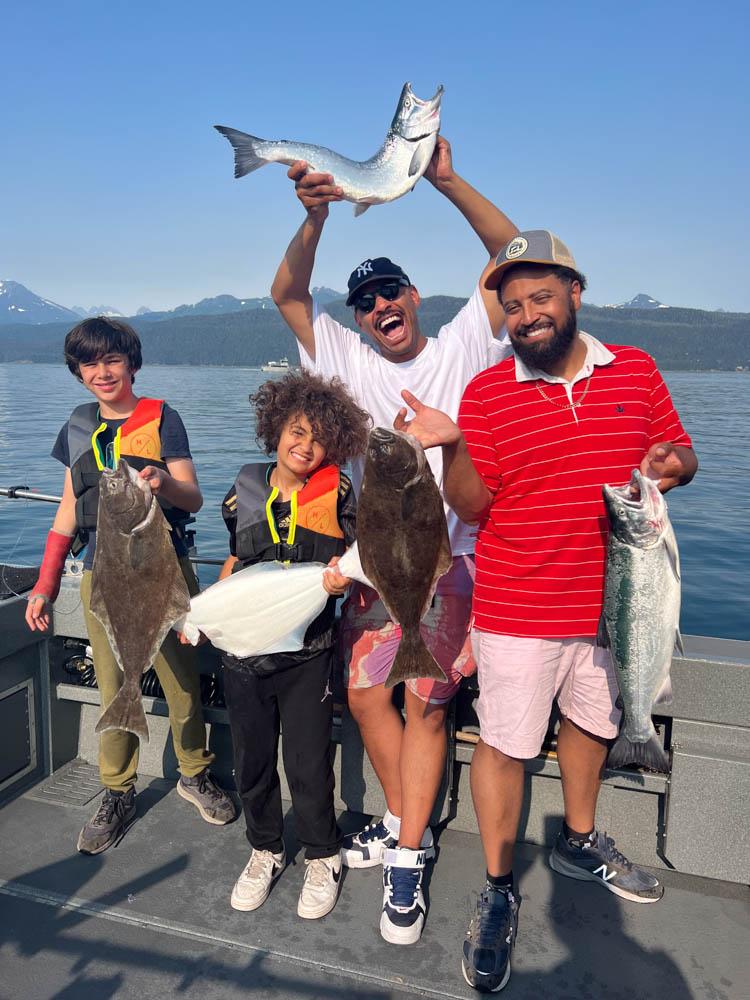 Family fishing in Juneau